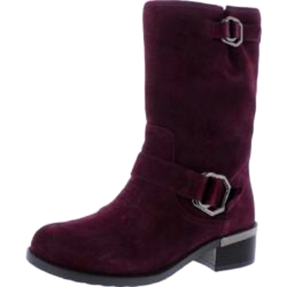 Vince Camuto Wadelyn Womens Leather Round Toe Mid-Calf Bootssize 7.5/38